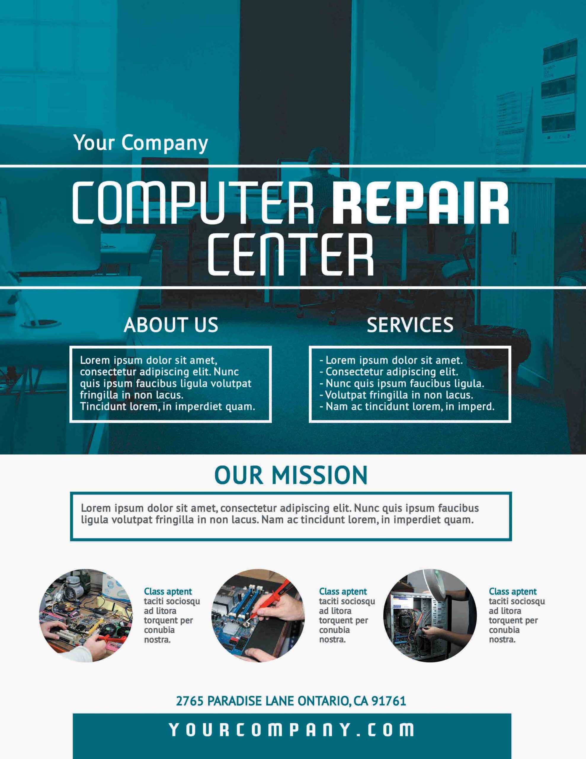 Computer Flyers – Colona.rsd7 Regarding Computer Repair Flyer Word Template