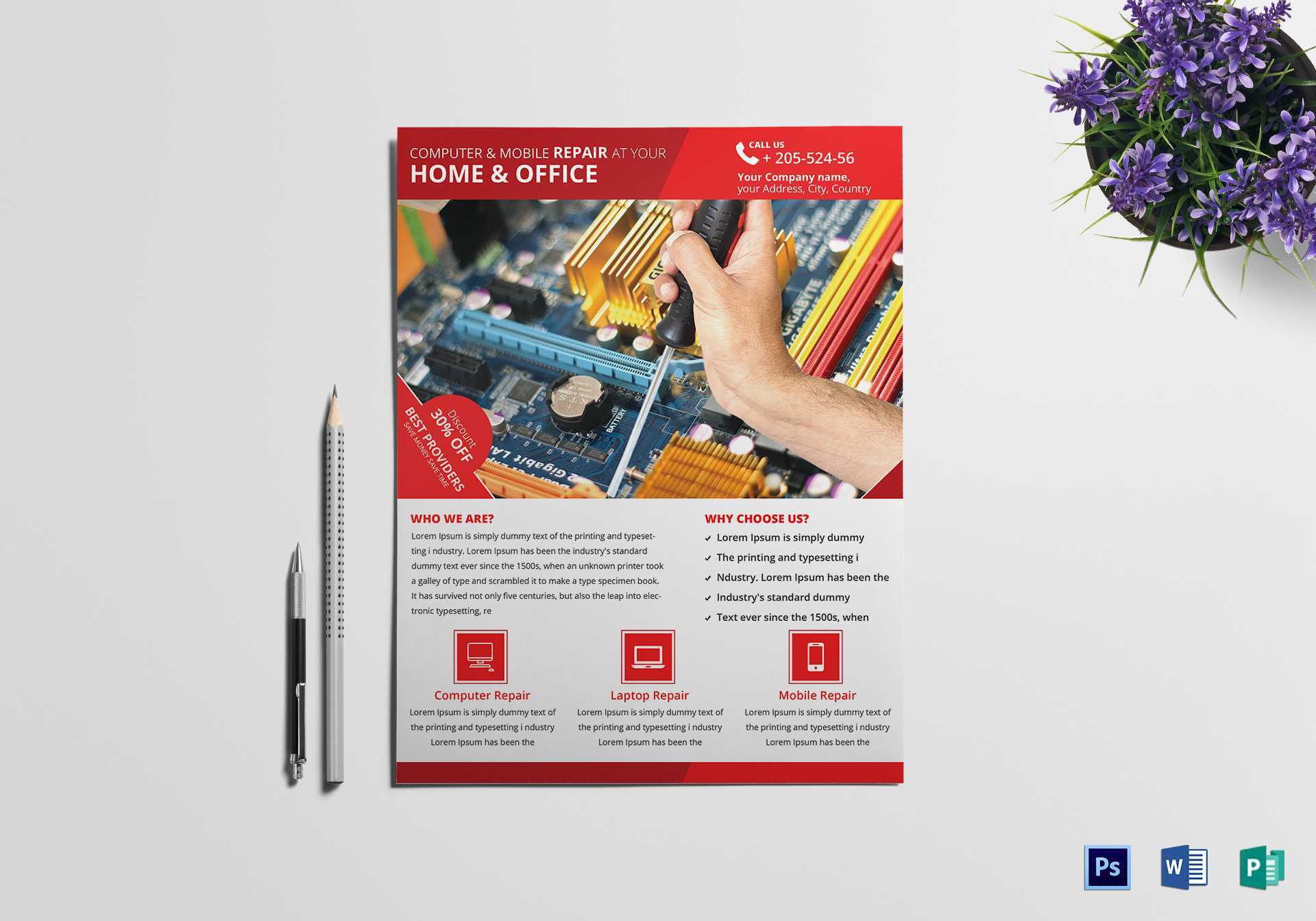 Computer Mobile Repair Flyer Template For Computer Repair Flyer Word Template