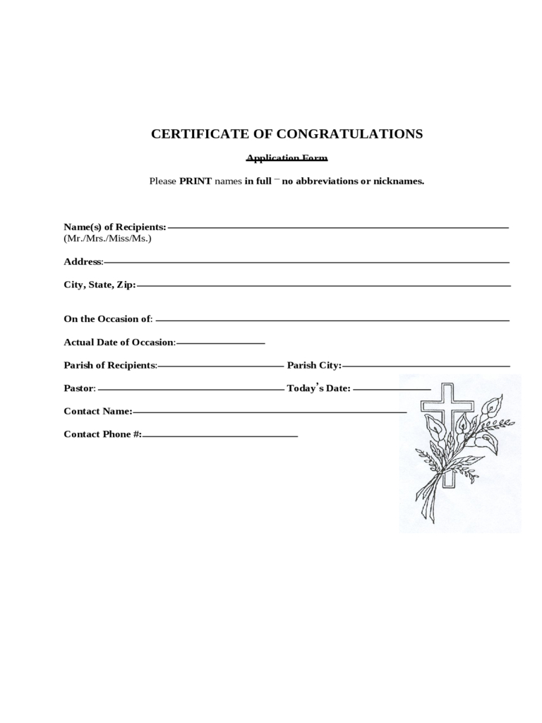 Congratulations Certificate – 4 Free Templates In Pdf, Word In Congratulations Certificate Word Template