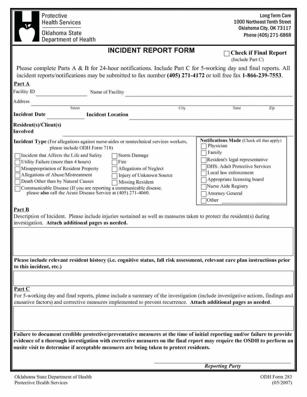 Construction Accident Report Form Sample Work Incident With Regard To Construction Accident Report Template