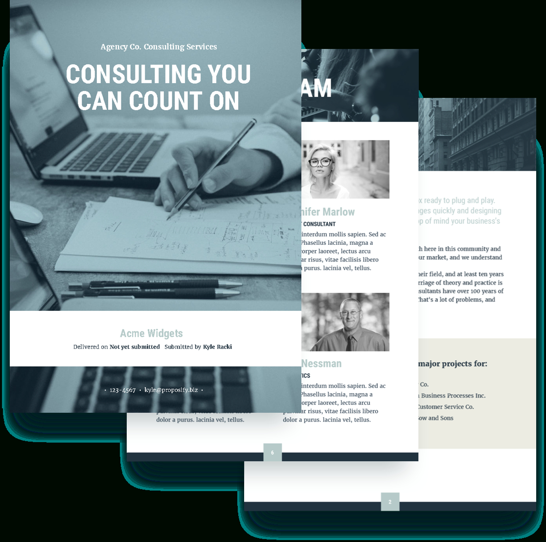 Consulting Proposal Template – Free Sample | Proposify For Consulting Proposal Template Word