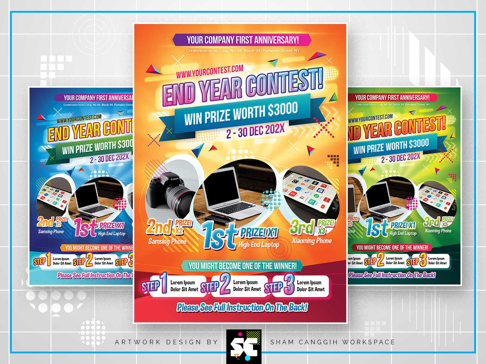 Contest Flyersc Workspace On Dribbble With Regard To Contest Flyer Template