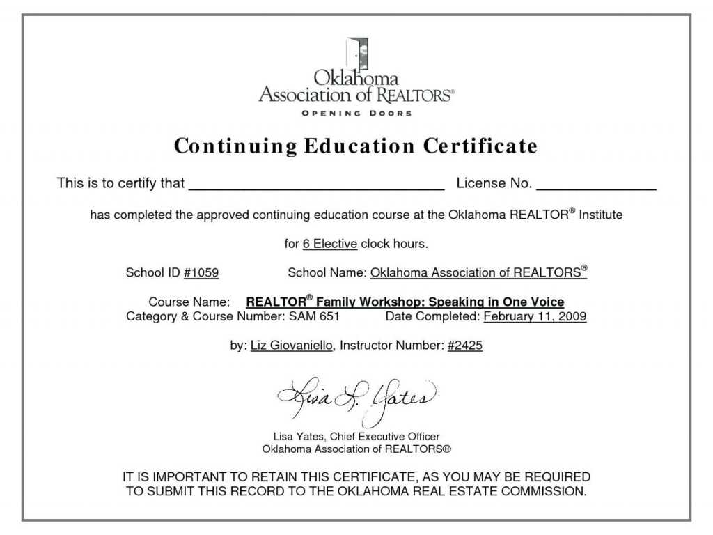 Continuing Education Certificate Template – Tunu.redmini.co Pertaining To Doctorate Certificate Template