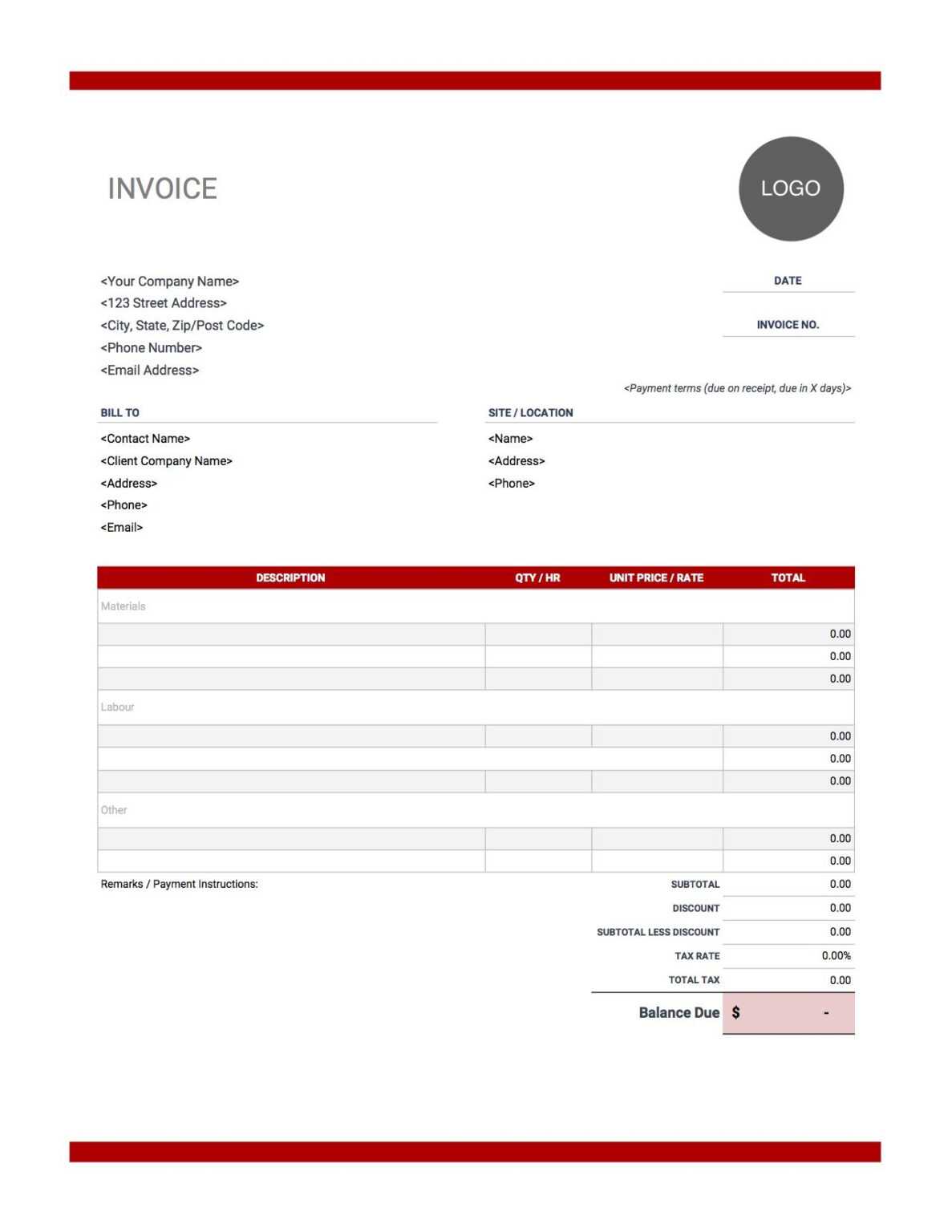 making quick invoice for contract labor