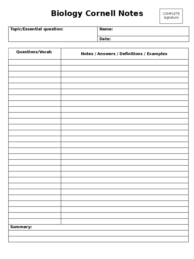 Cornell Notes Template – 8 Free Templates In Pdf, Word Pertaining To Cornell Notes Template Word Document