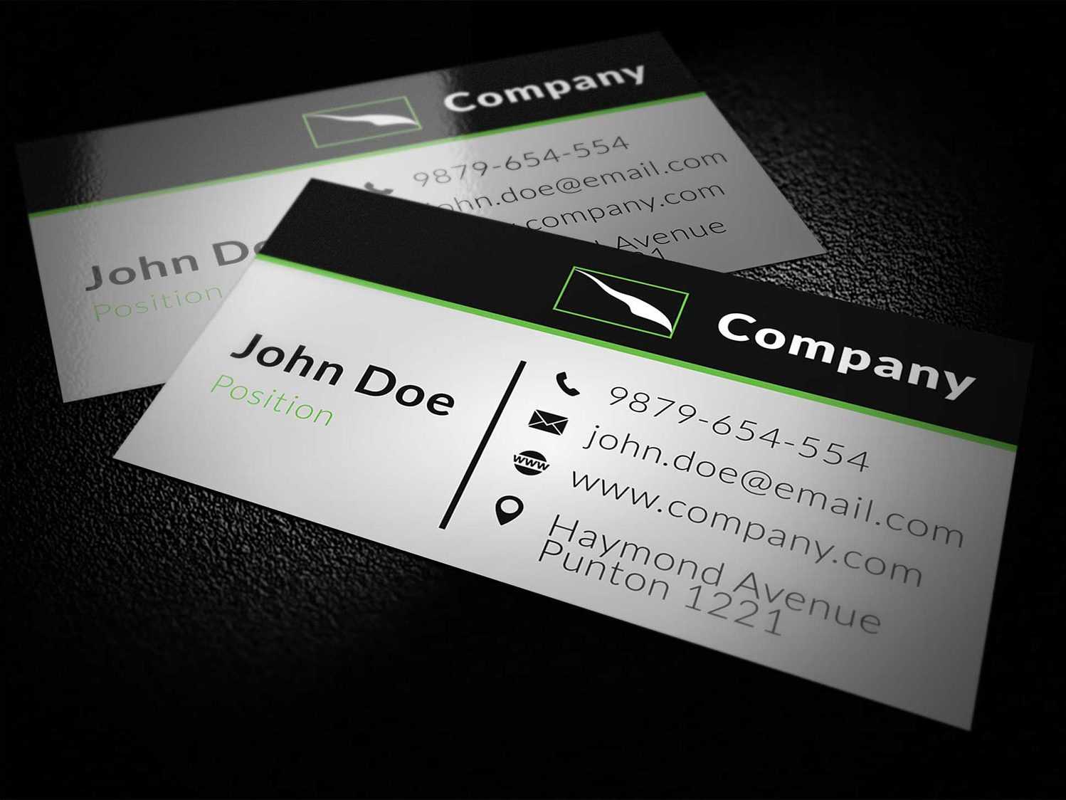 Corporate Business Card Template Vol.2 - Business Cards Lab Regarding Email Business Card Templates