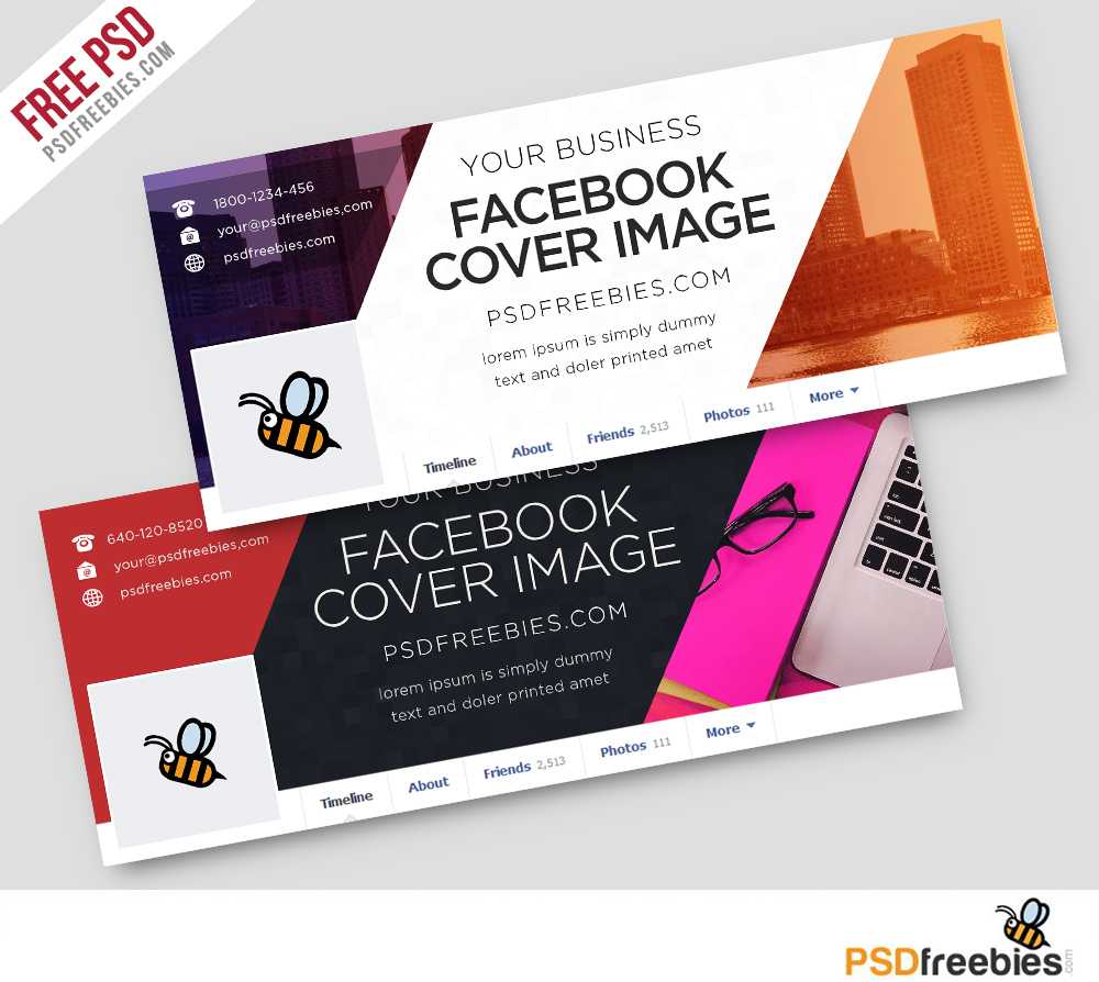Corporate Facebook Covers Free Psd Template | Psdfreebies With Facebook Business Templates Free