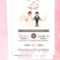 Couple Cartoon In Front Of Church Invitation ← Wedding With Church Invite Cards Template