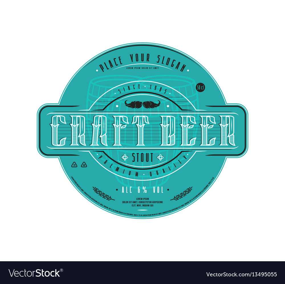 Craft Beer Label Template In Vintage Style With Regard To Craft Label Templates