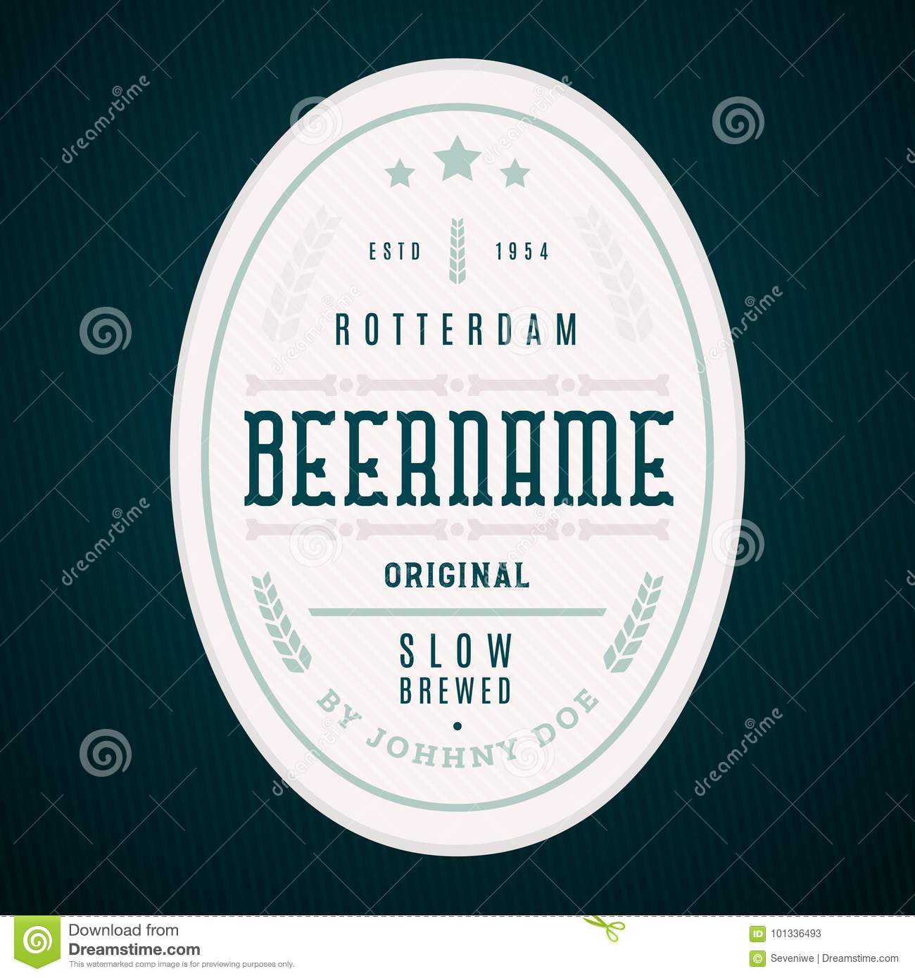 Craft Beer Label Template. Modern Label Design Stock Vector Throughout Craft Label Templates