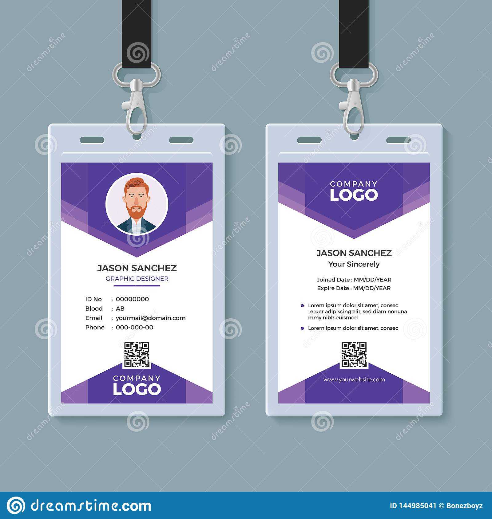 Creative Id Card Template Stock Vector. Illustration Of Intended For Conference Id Card Template