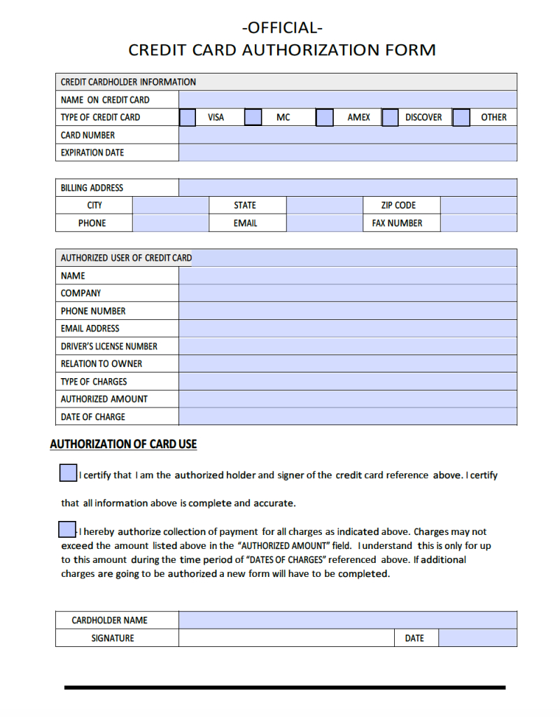 Credit Card Authorization Form Template Pdf – Colona.rsd7 Within Credit Card Payment Form Template Pdf