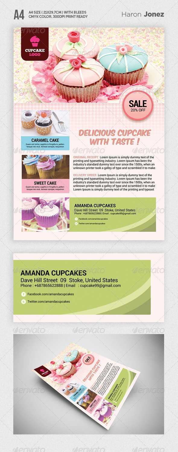 Cupcake Flyer Graphics, Designs & Templates From Graphicriver Throughout Cupcake Flyer Templates Free
