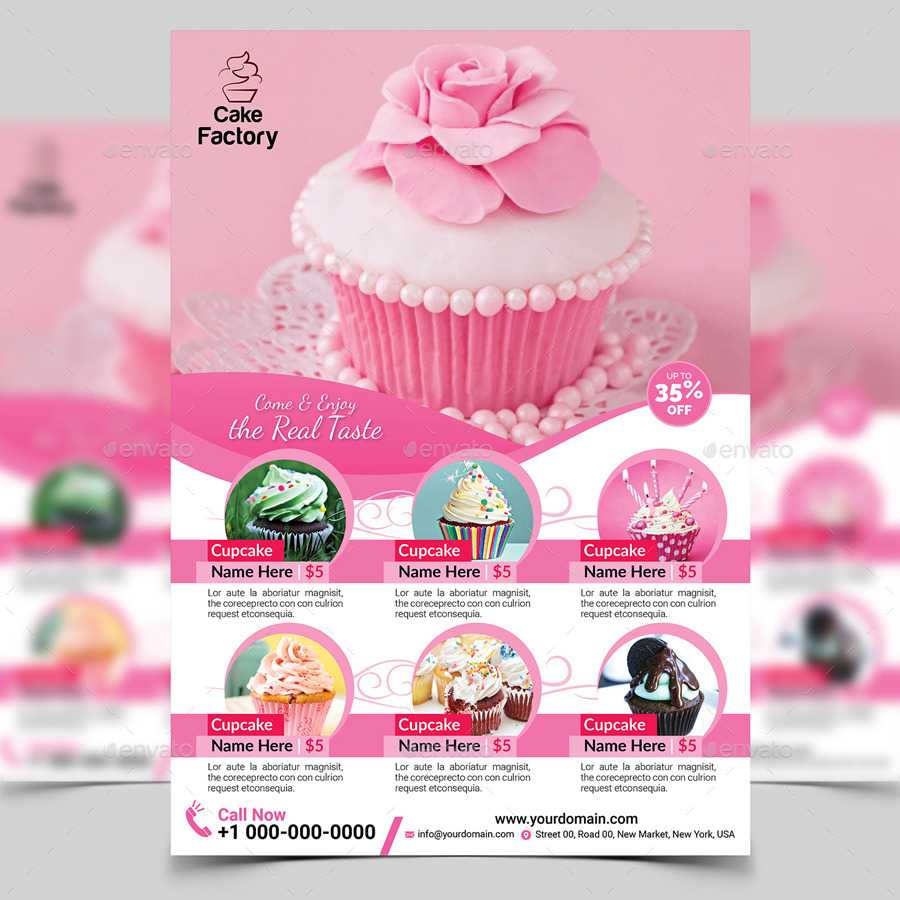 Cupcake Flyer Template Pertaining To Cupcake Flyer Templates Free