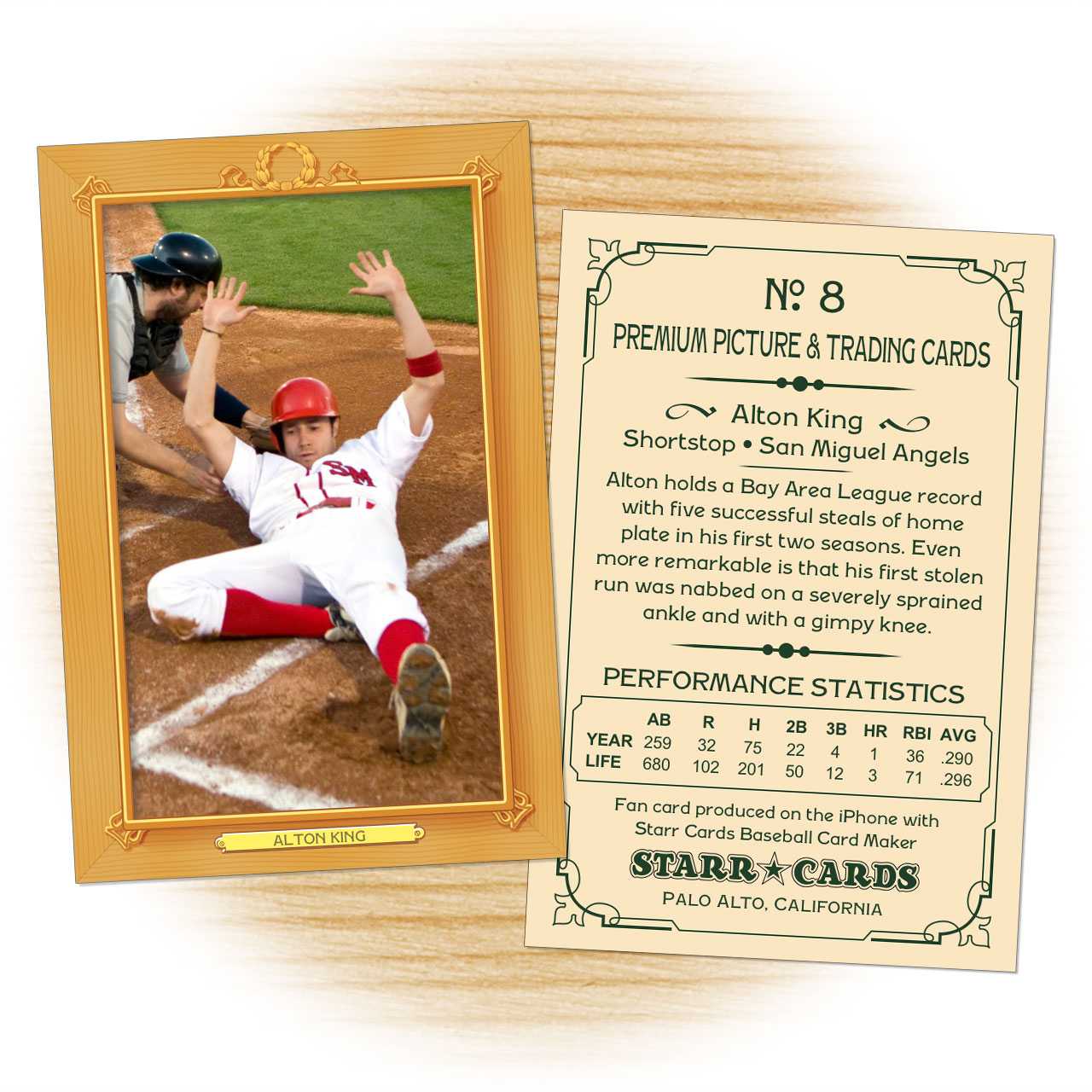 Custom Baseball Cards - Vintage 11™ Series Starr Cards Within Custom Baseball Cards Template