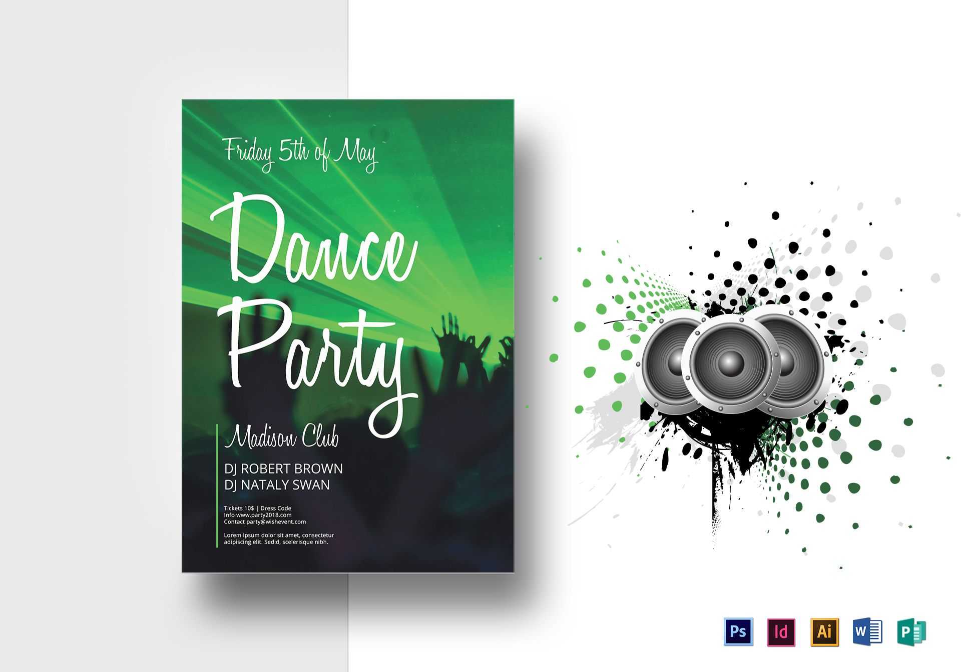 Dance Party Flyer Template For Dance Flyer Template Word