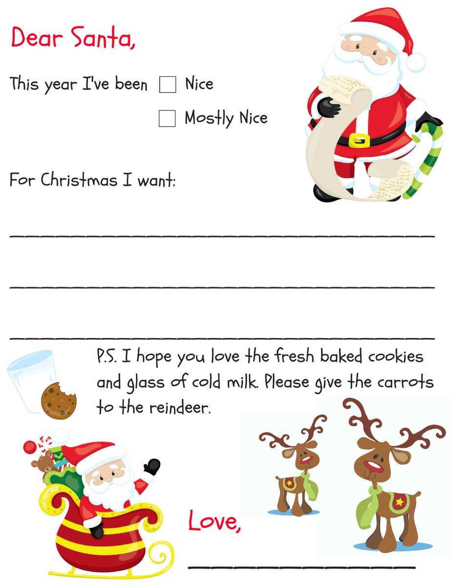 Danielle Isom On Twitter: "free Printable Dear Santa Letter Inside Dear Santa Letter Template Free