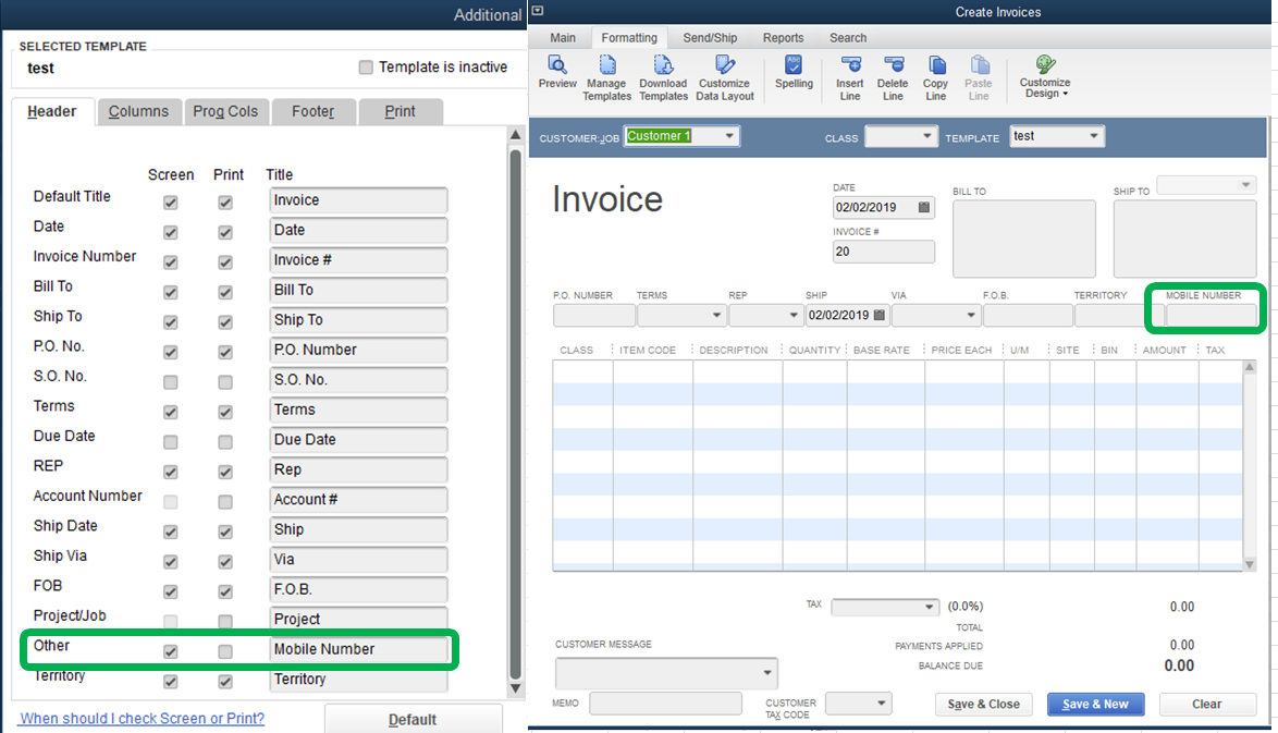 Data Fields For Templates – Quickbooks Community Within Custom Quickbooks Invoice Templates