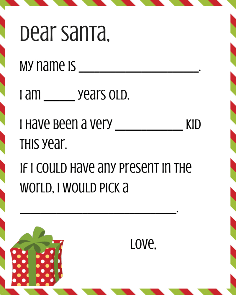 Dear Santa Letter: Free Printable Downloads – Within Dear Santa Letter Template Free