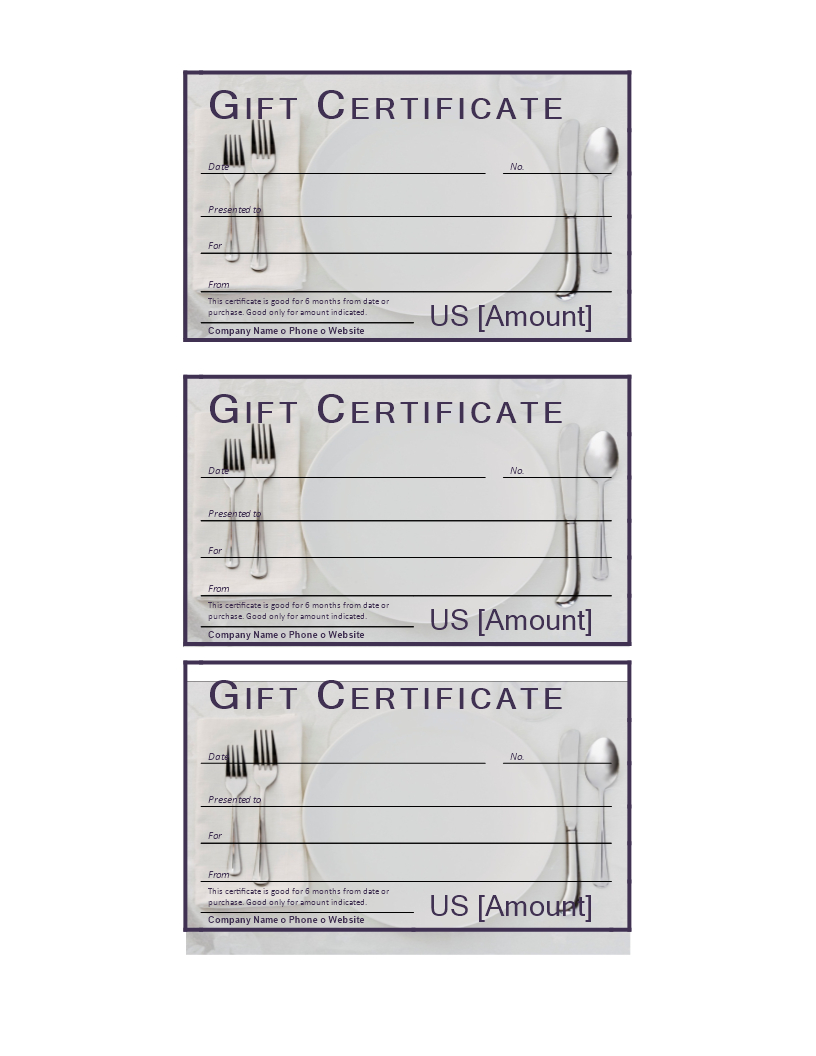 Dinner Gift Certificate | Templates At Allbusinesstemplates Regarding Dinner Certificate Template Free