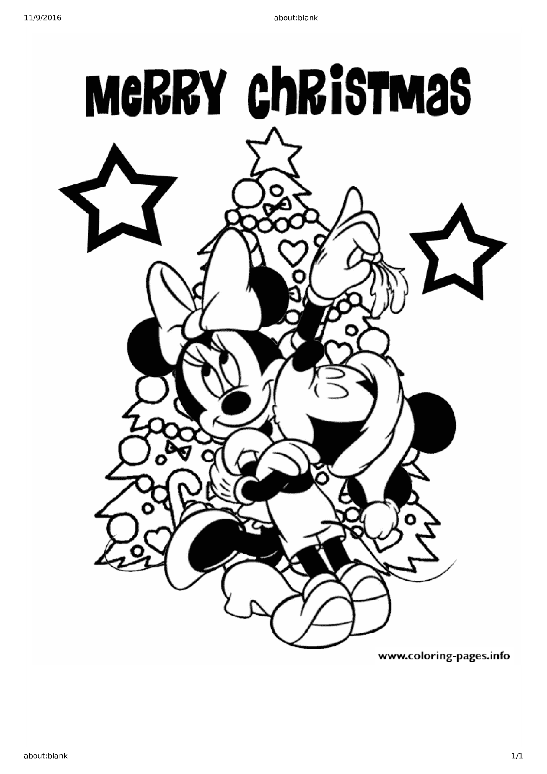 Disney Christmas Coloring Page | Templates At With Disney Letter Template