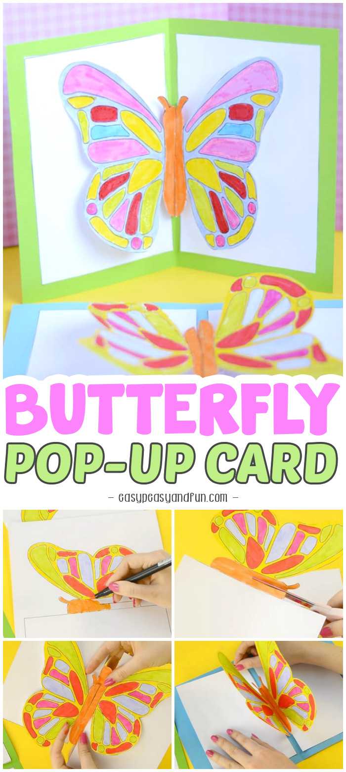 Diy Butterfly Pop Up Card With A Template - Easy Peasy And Fun Pertaining To Diy Pop Up Cards Templates