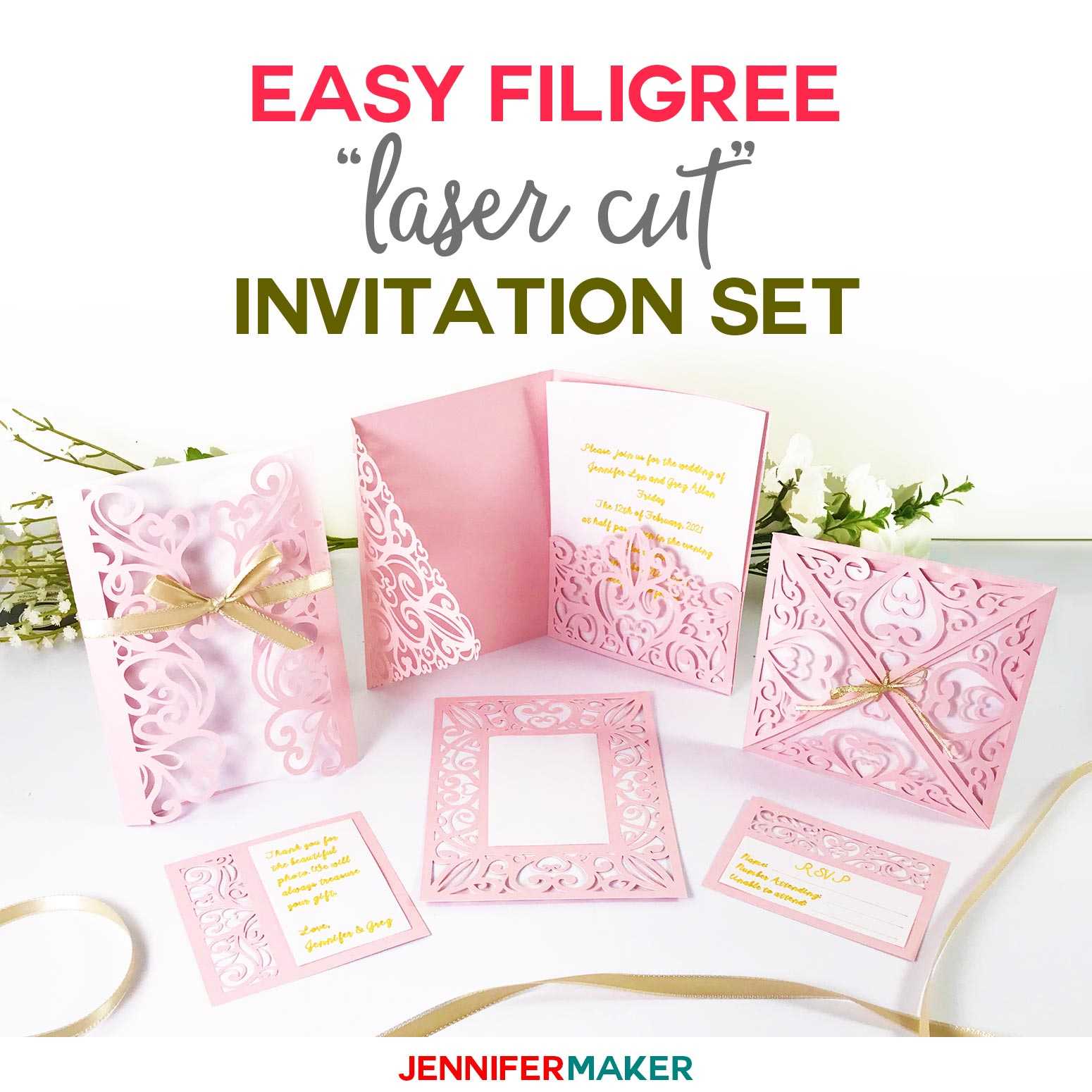 Diy Wedding Invitation Templates – Free "laser Cut" Set Throughout Free Svg Card Templates