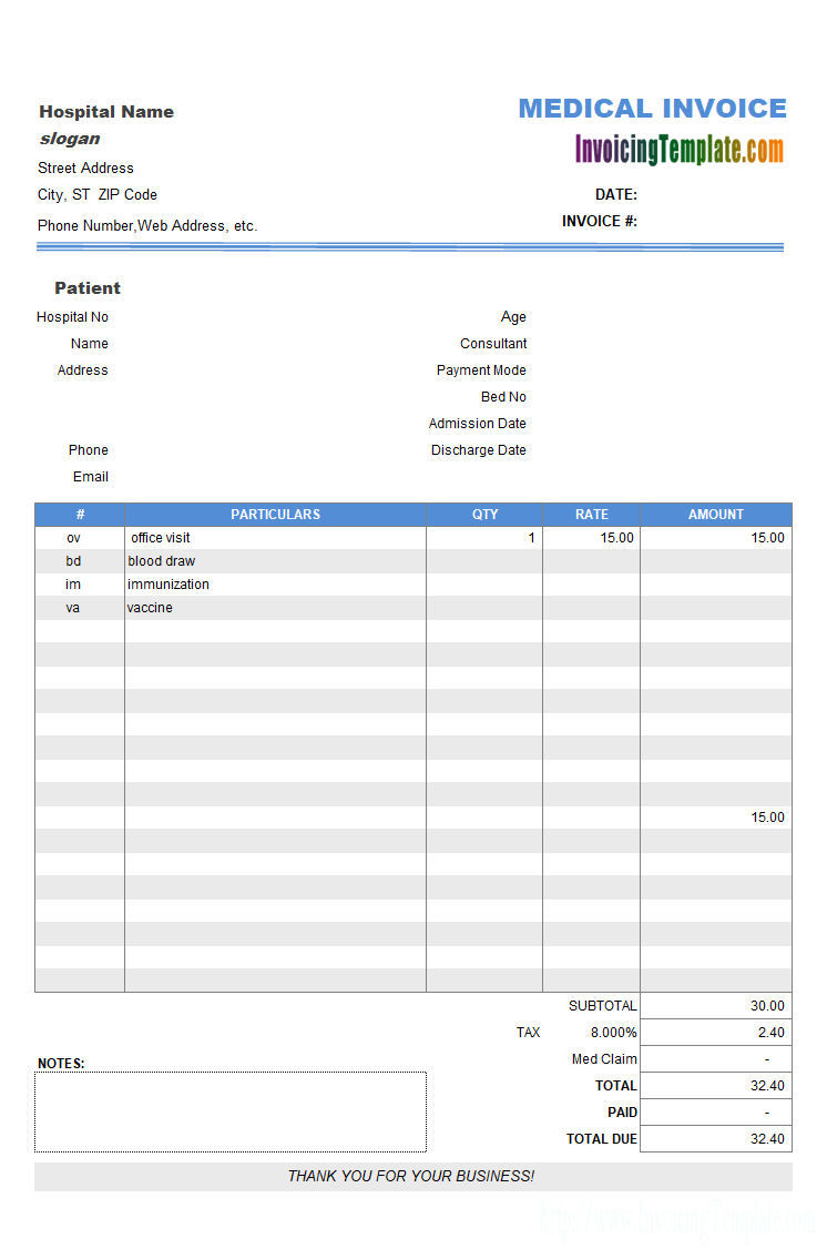 Doctor Invoice Templates | 13+ Free Printable Docs, Xlsx & Pdf Intended For Doctors Invoice Template
