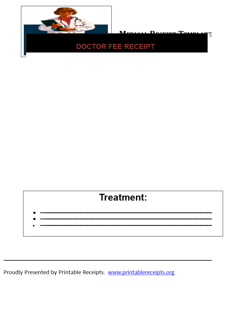 Doctors Fee Receipt | Templates At Allbusinesstemplates Throughout Doctors Invoice Template