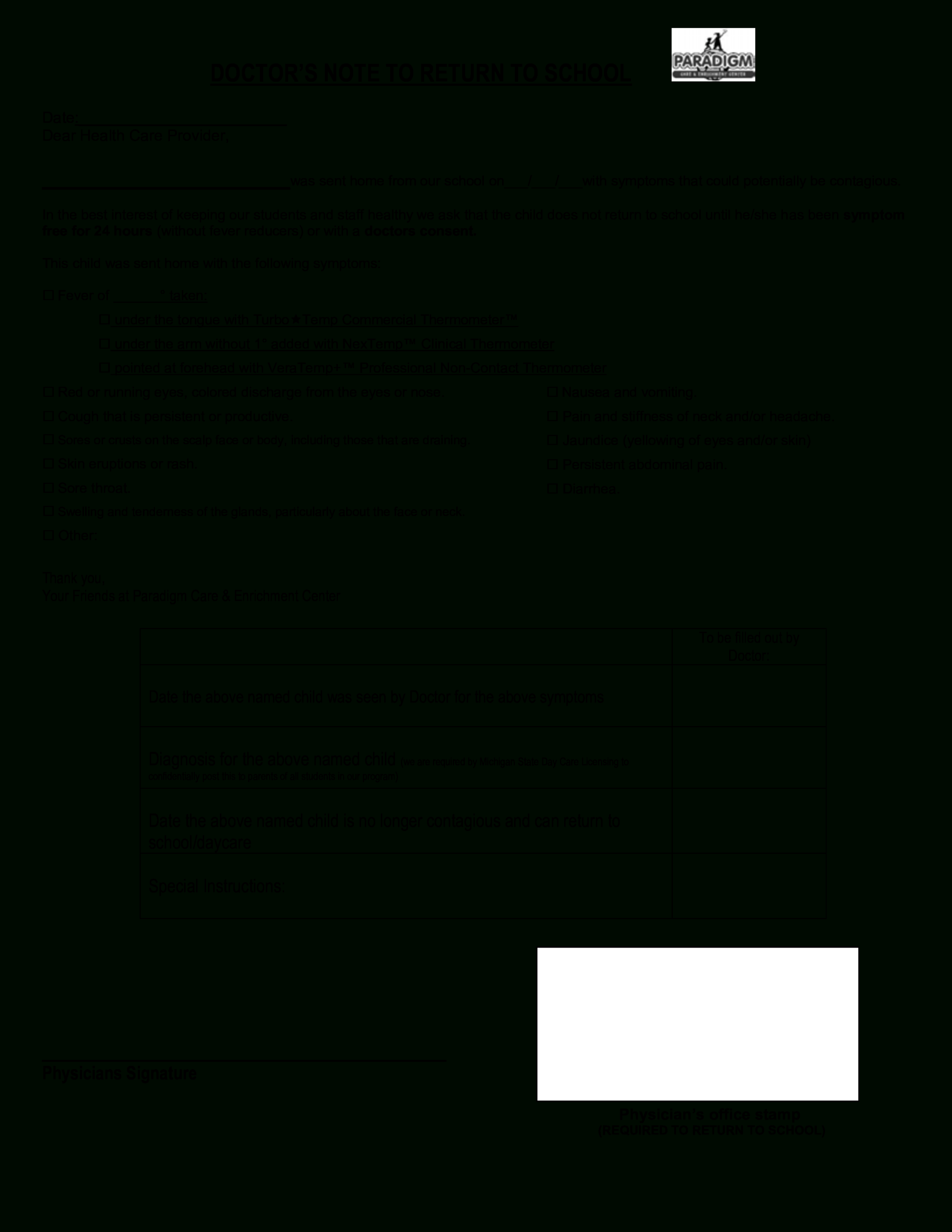 Doctors Note To Return To School | Templates At Throughout Free Fake Doctors Note Template Download