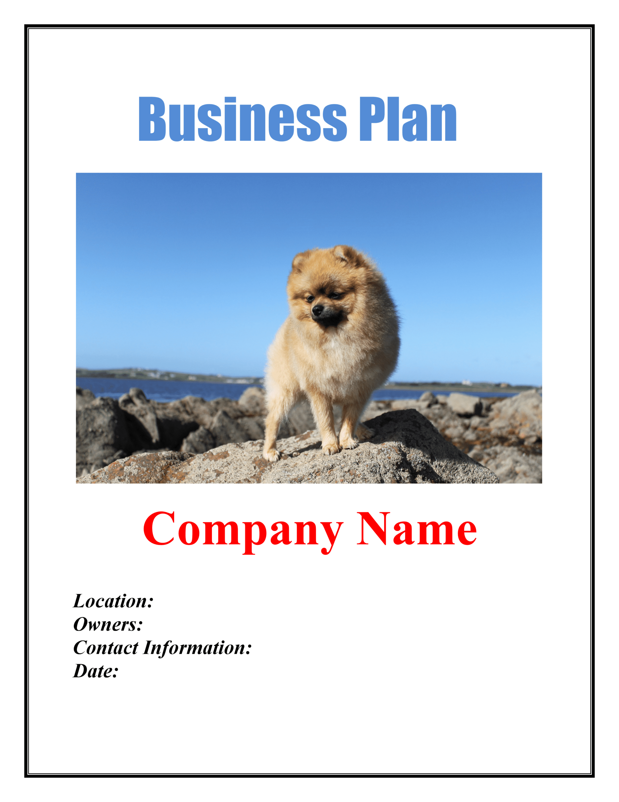 Dog Breeding Business Plan Template Sample Pages - Black Box For Dog Breeding Business Plan Template