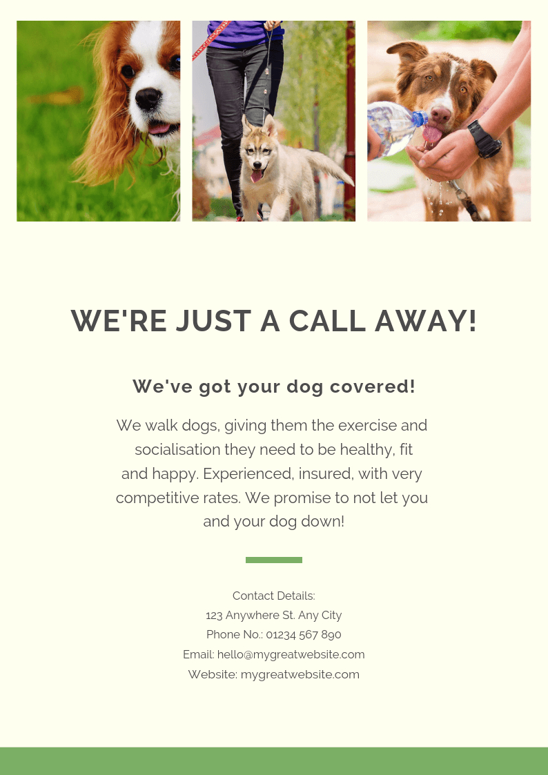 Dog Walking Flyers | More Dog Walking Clients | Pet Care Intended For Dog Walking Flyer Template Free