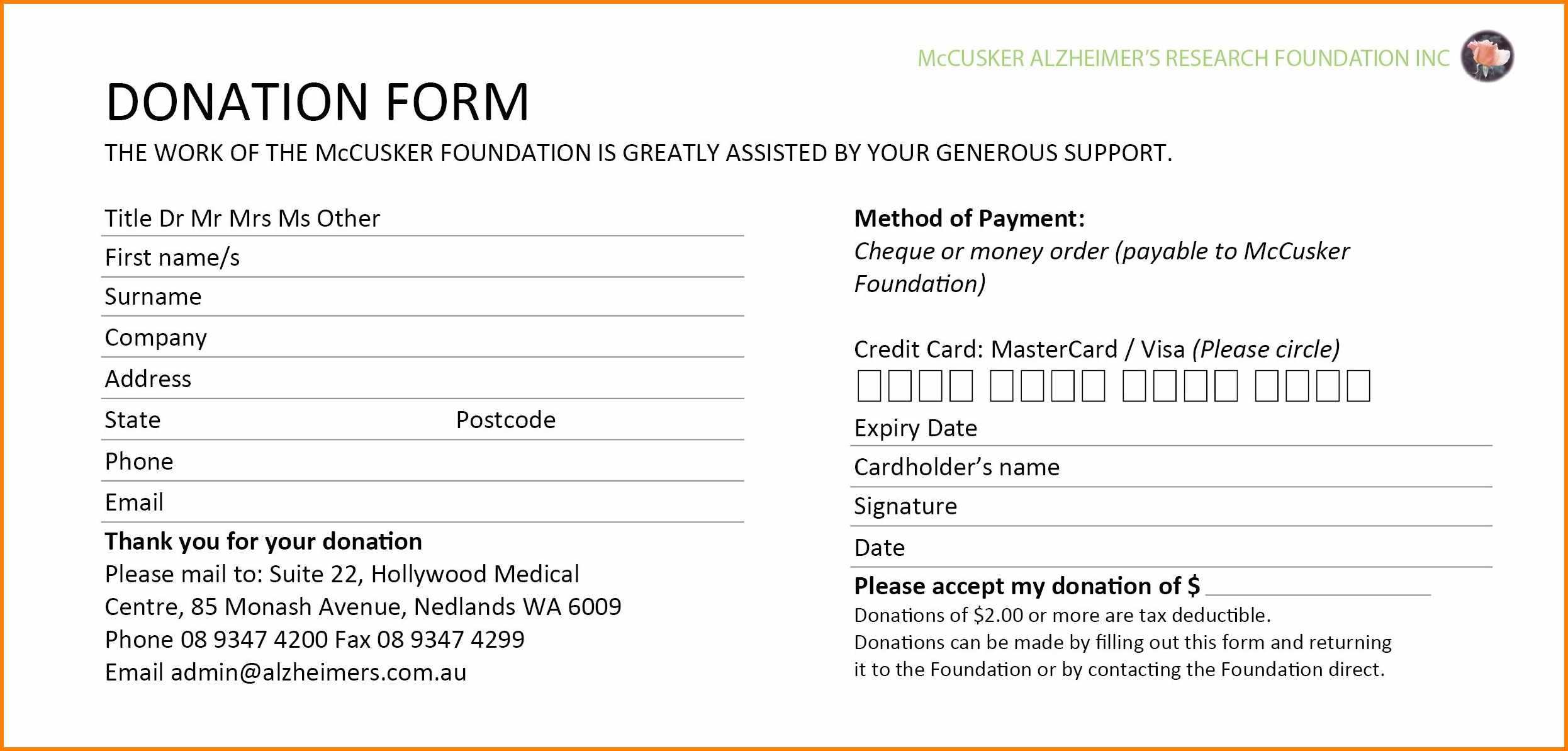 Donation Card Sample – Horizonconsulting.co In Church Pledge Card Template