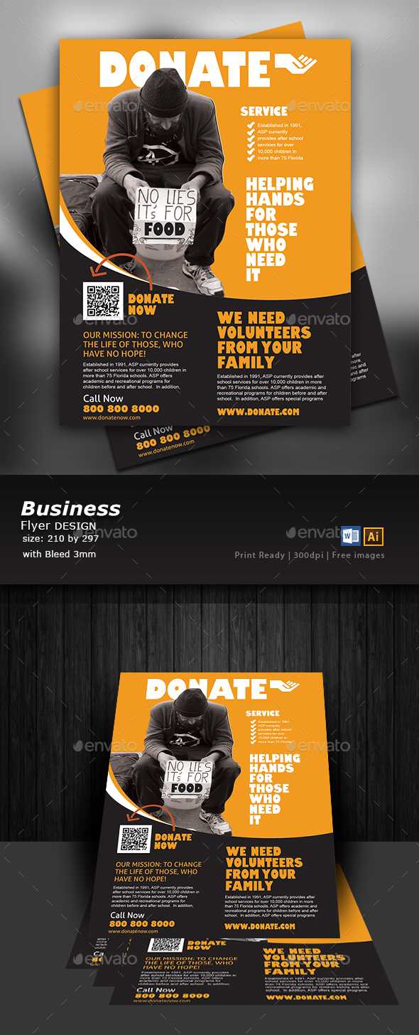 Donation Flyer Graphics, Designs & Templates From Graphicriver For Donation Flyer Template