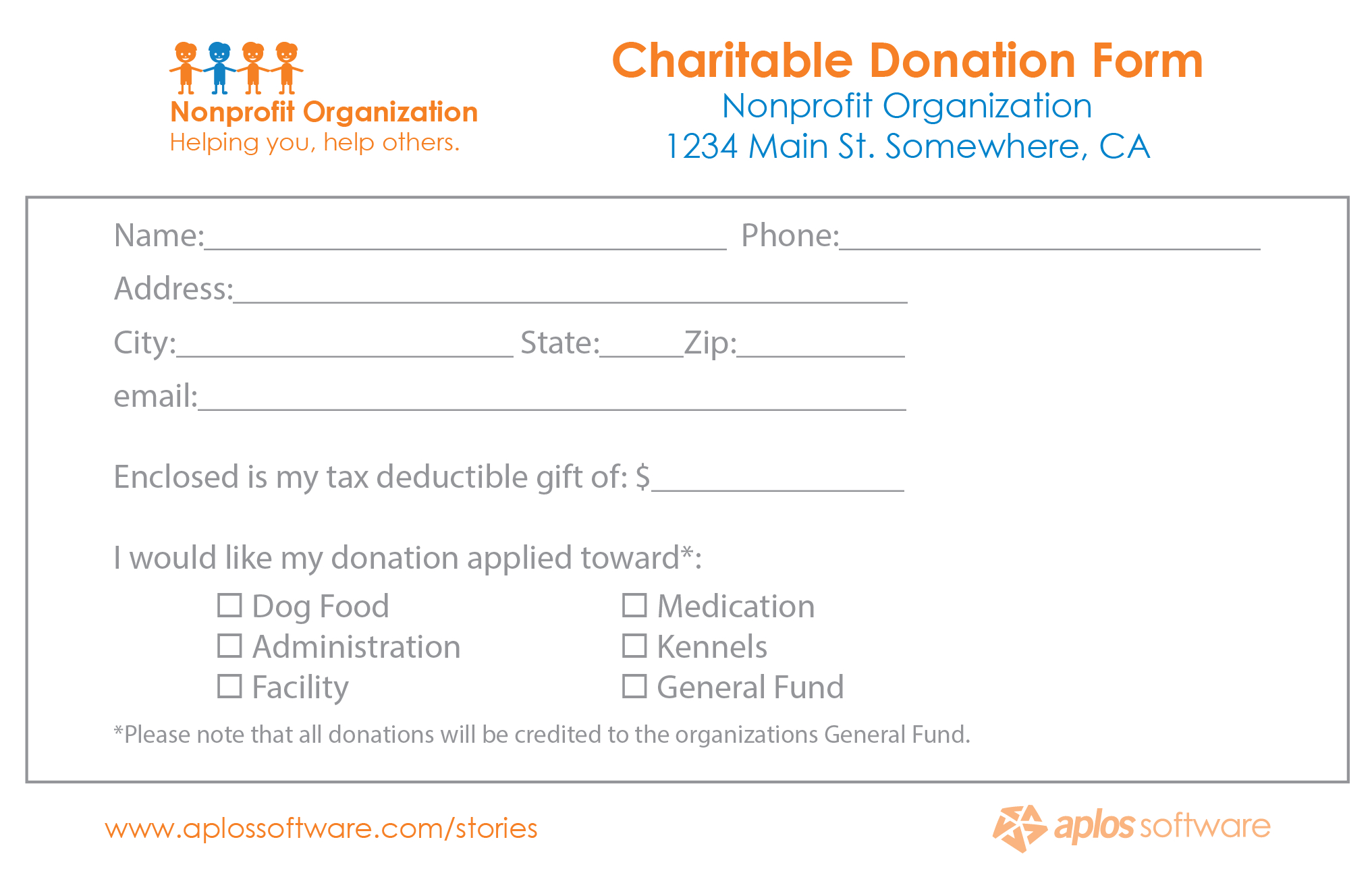 Donation Form Template For Non Profit Letter Non Profit Intended For Donation Cards Template