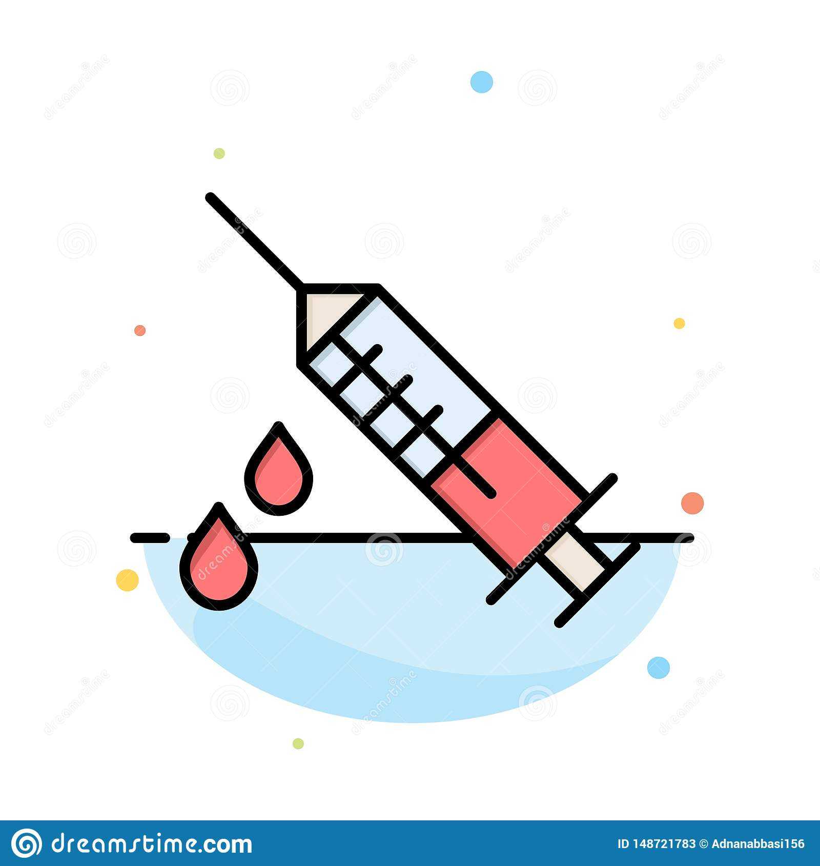 Dope, Injection, Medical, Drug Abstract Flat Color Icon Within Dope Card Template