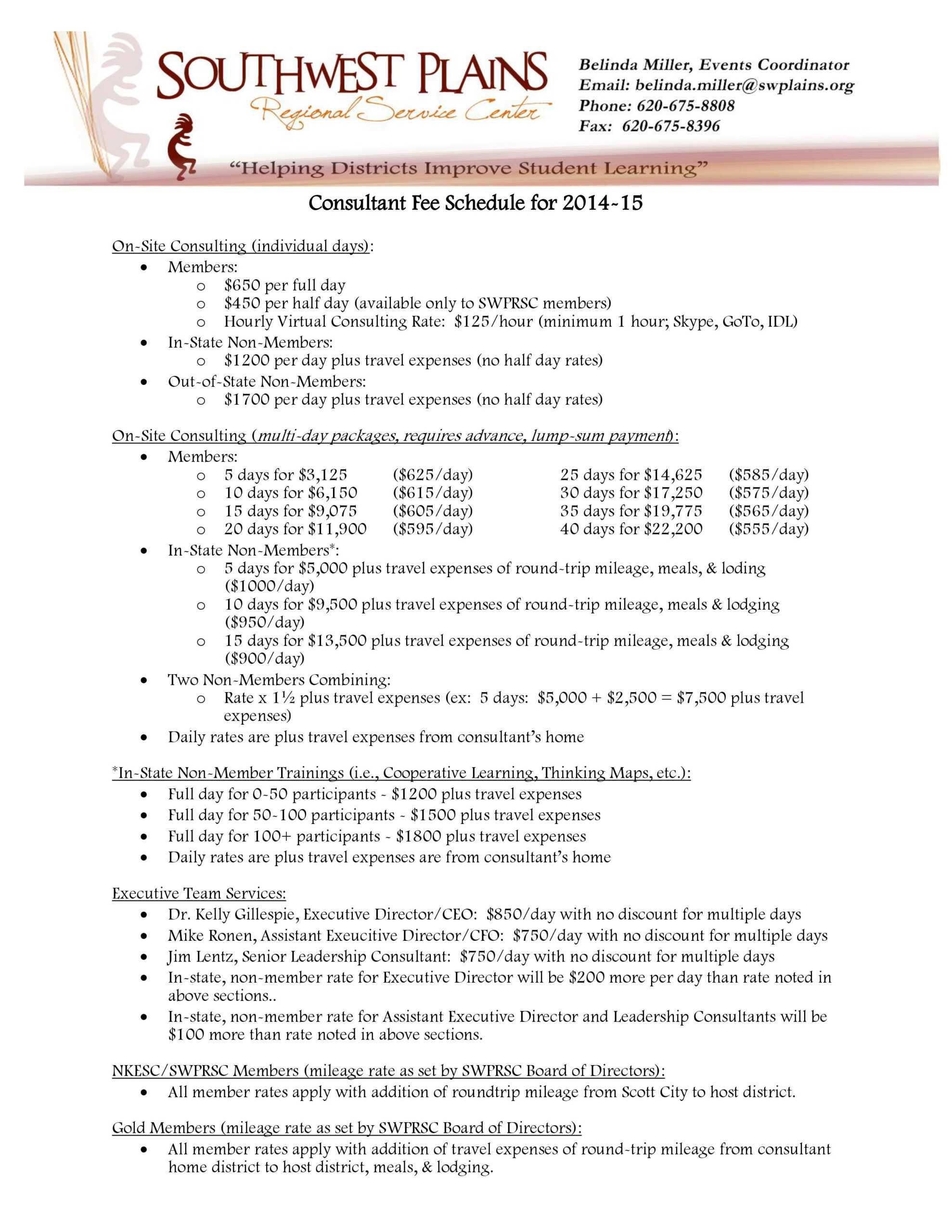 Download] Consultant Fee Schedule (Template) - Bonsai Pertaining To Fee Schedule Template