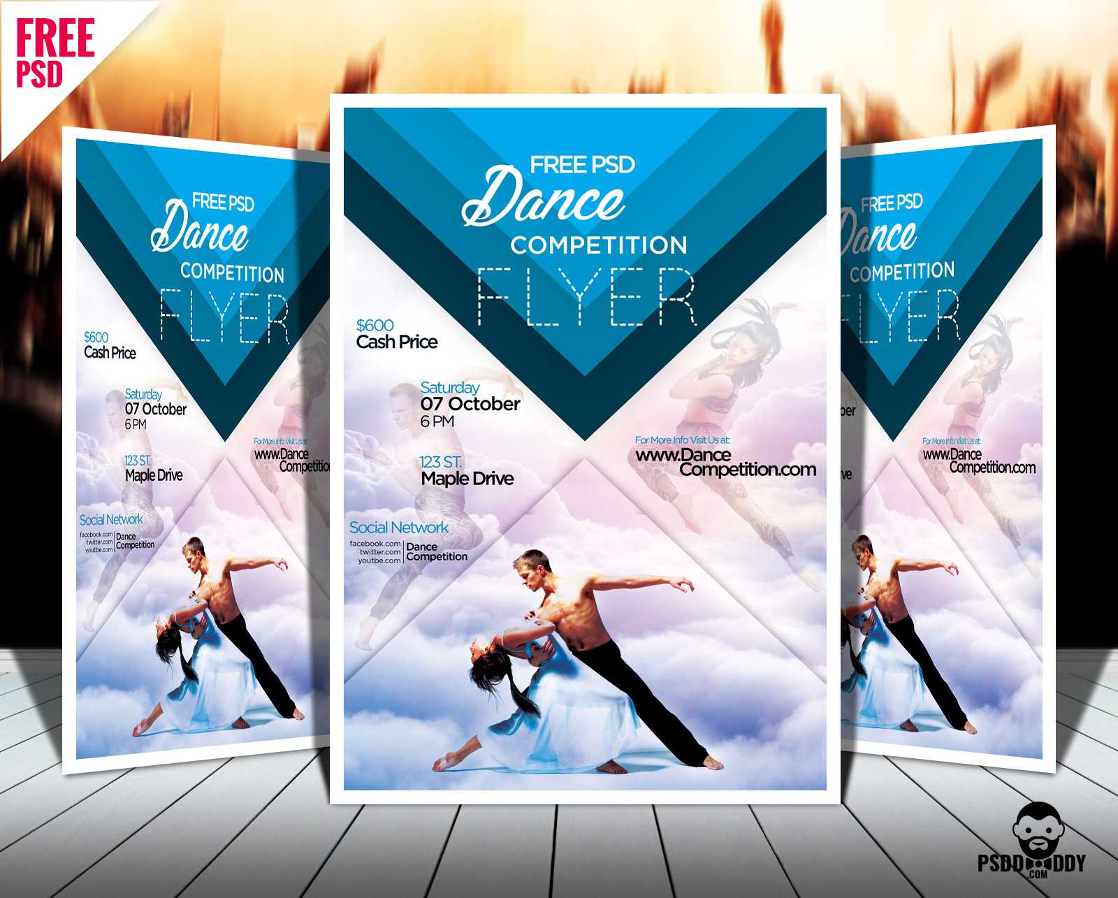Download] Dance Competition Flyer Psd | Psddaddy Within Flyer Maker Template Free
