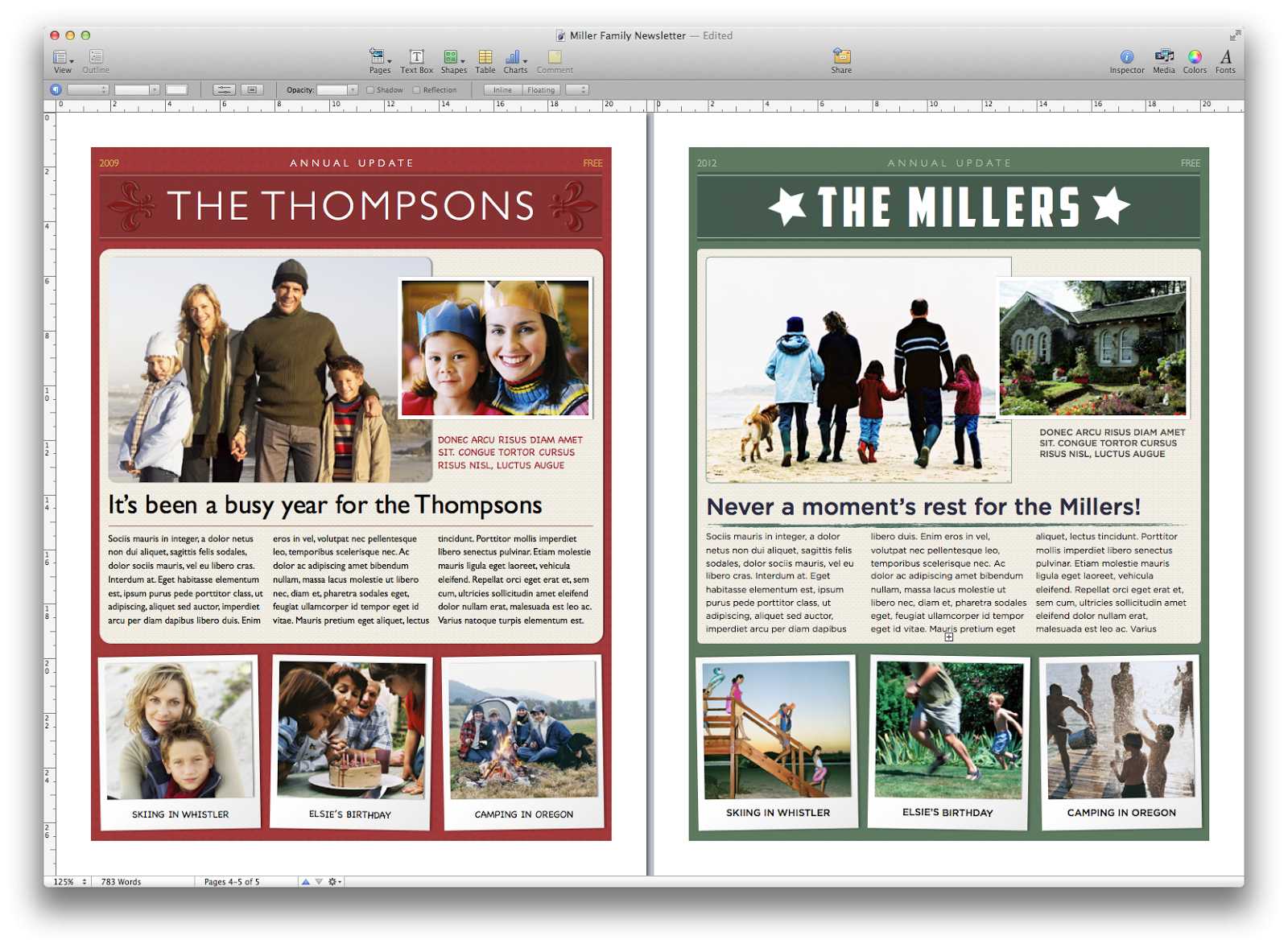 Download Free Office Templates: Simple Family Newsletter For Family Newsletter Template