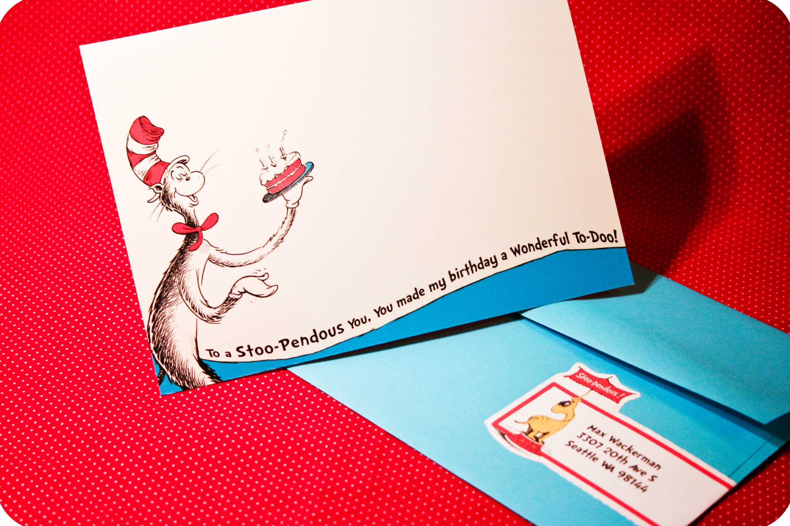 Dr. Seuss Party Series  Invites! | With Regard To Dr Seuss Birthday Card Template