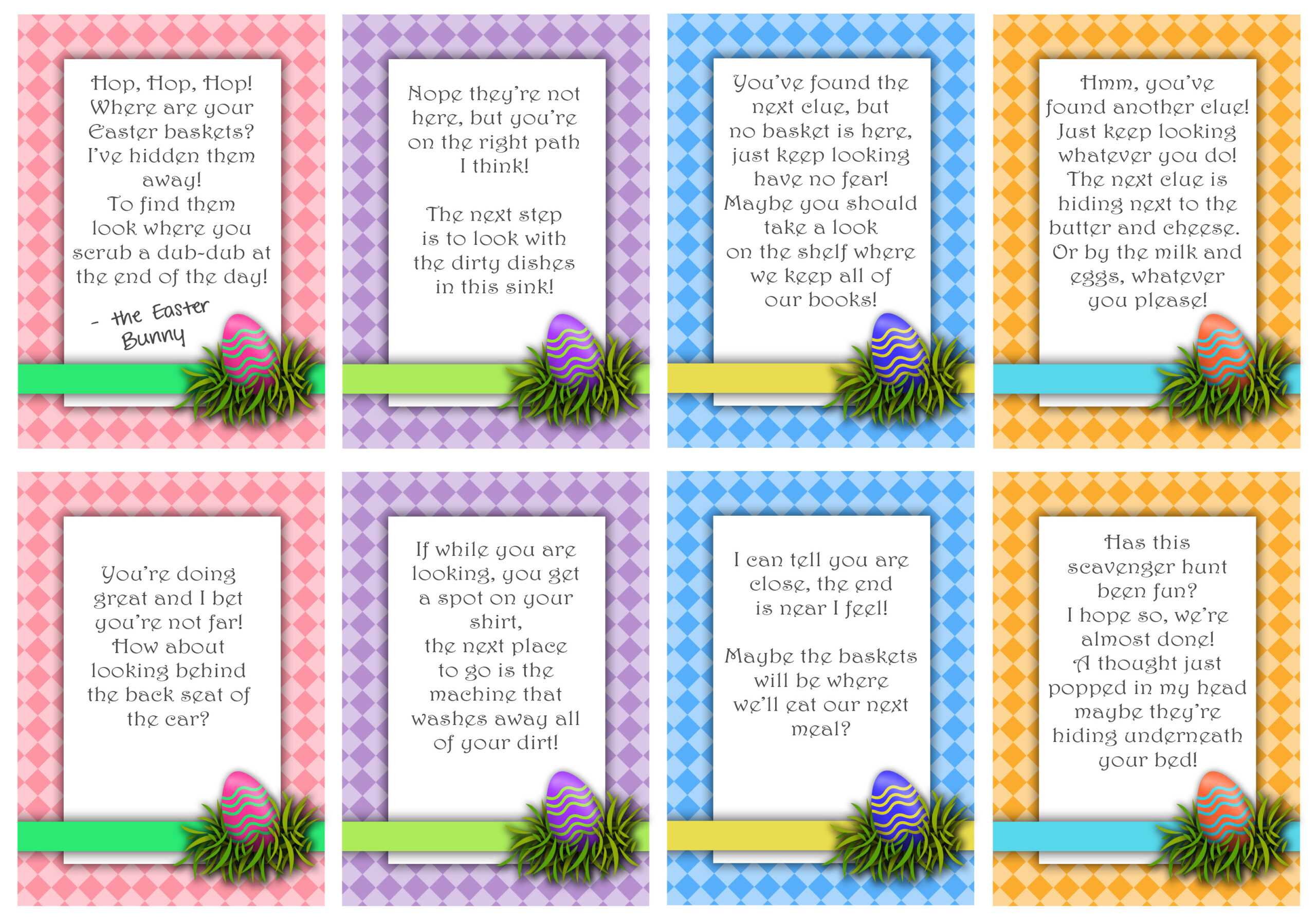 Easter Egg Hunt Clue Templates Easter+Egg+Hunt++Printable+ With Clue Card Template