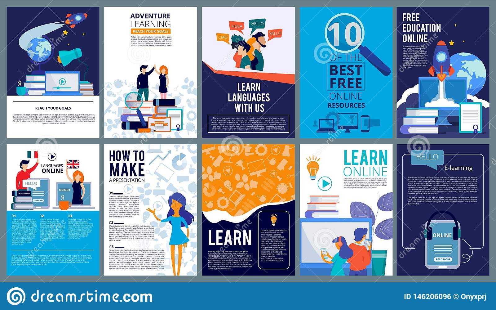 Education Online Covers. Posters Or Ads Flyer Template With Intended For Free Education Flyer Templates