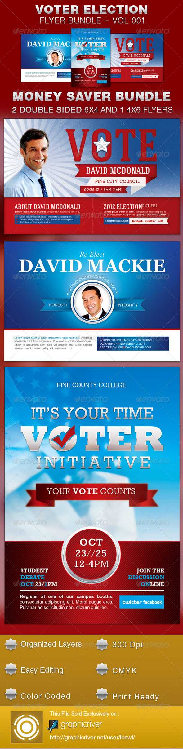 Election Campaign Graphics, Designs & Templates Inside Election Campaign Flyer Template