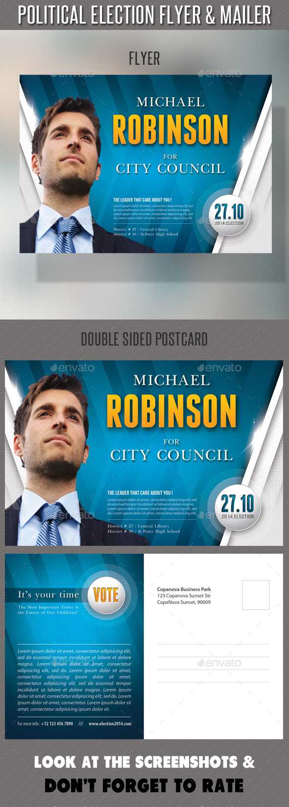 Election Poster Template Graphics, Designs & Templates Pertaining To Election Flyers Templates Free