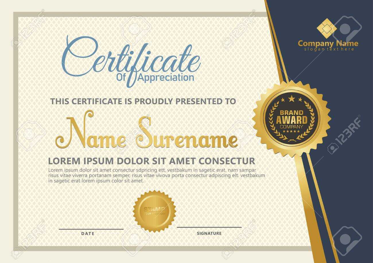 Elegant Certificate Template Vector With Luxury And Modern Pattern.. Within Elegant Certificate Templates Free