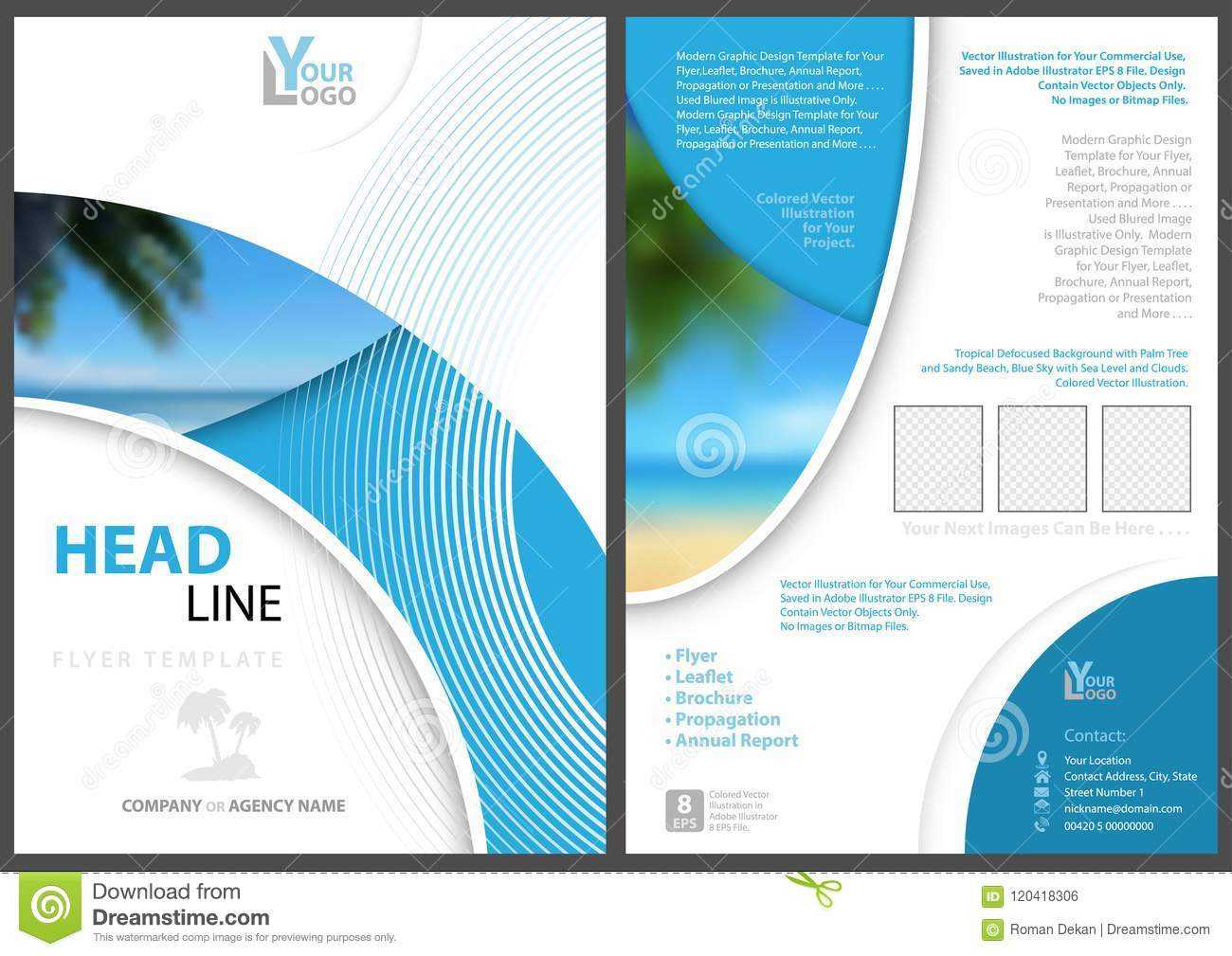 Elegant Flyer Template With Geometric Shapes Stock Vector In Elegant Flyer Template Free