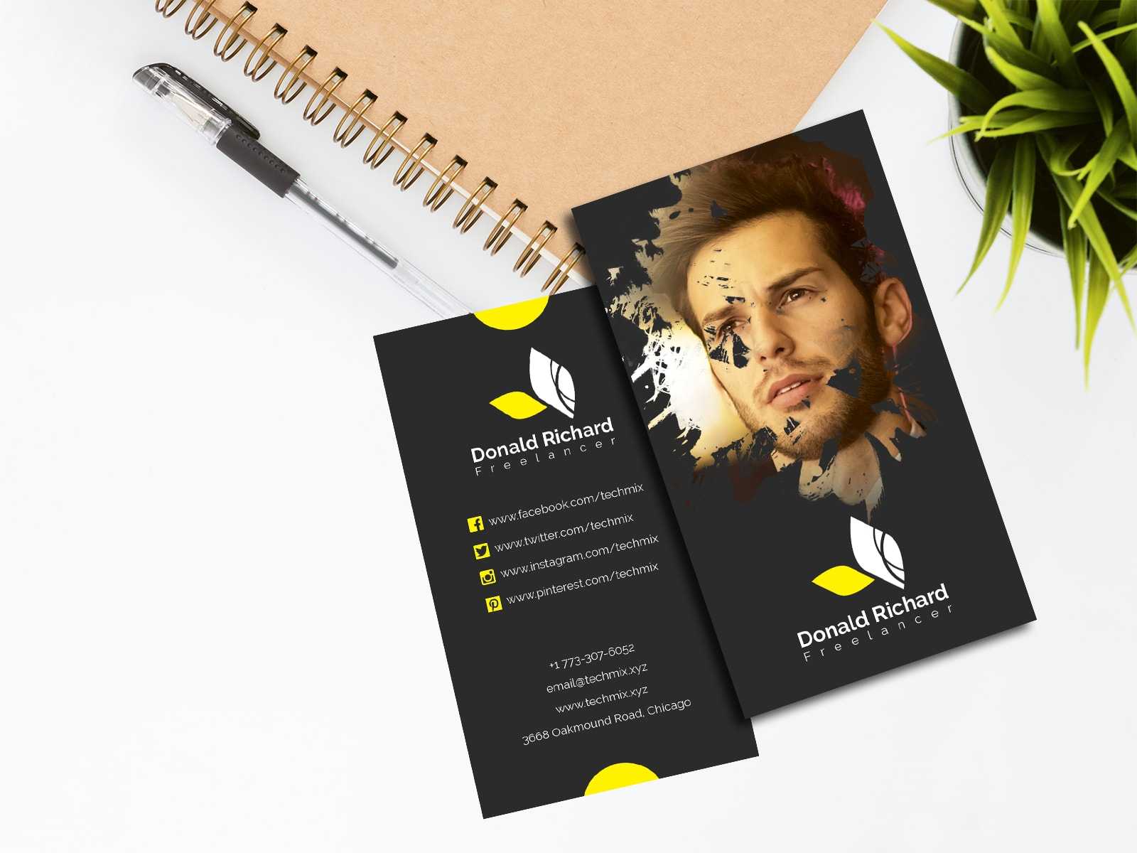 Elegant Freelancer Business Card Template Inside Freelance Business Card Template