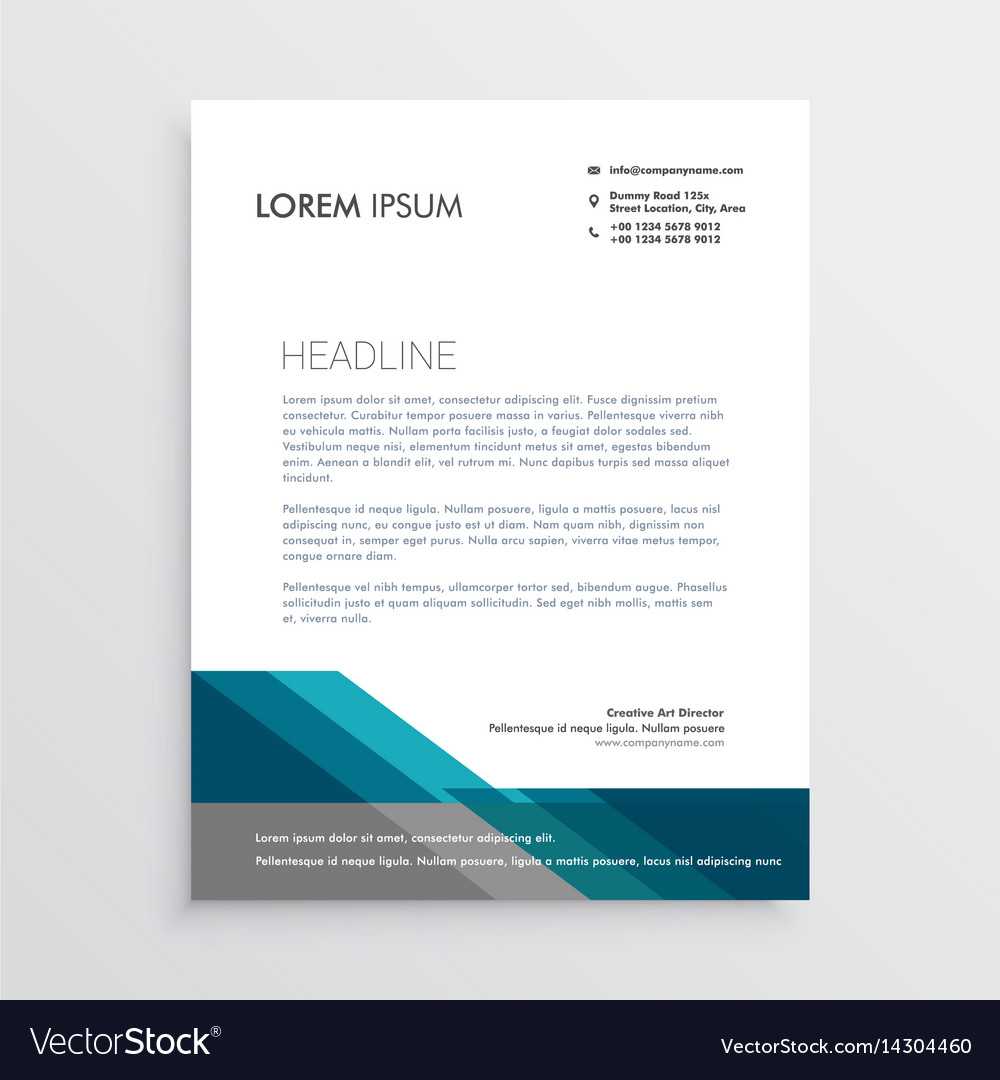 Elegant Letterhead Design Template With Blue And Intended For Elegant Letterhead Template