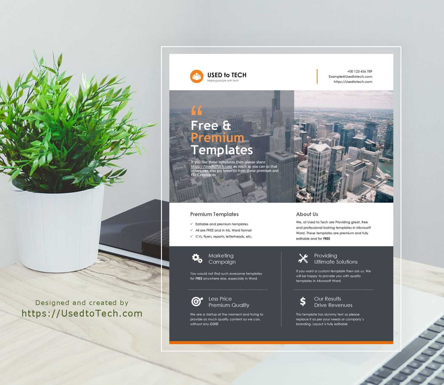 Elegant Looking Flyer Mockup Template For Microsoft Word Pertaining To Free Templates For Flyers Microsoft Word