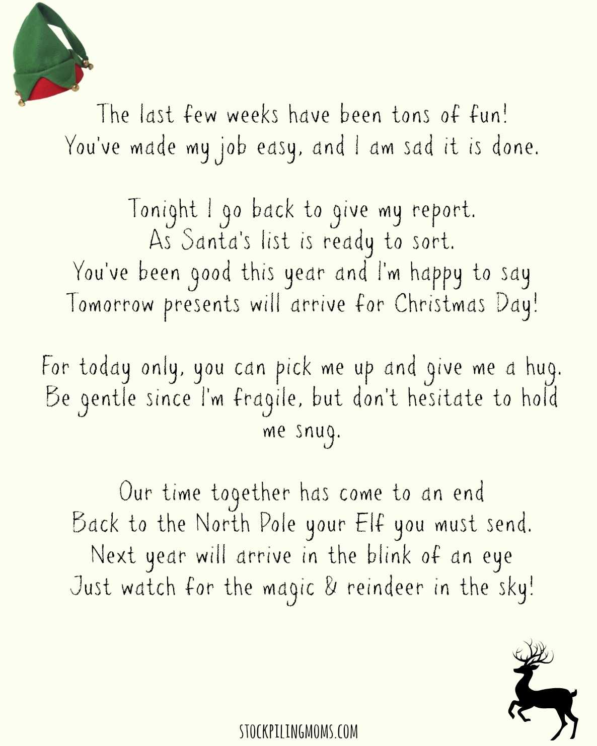 Elf On A Shelf Goodbye Letter Printable - Stockpiling Moms™ With Elf On The Shelf Goodbye Letter Template